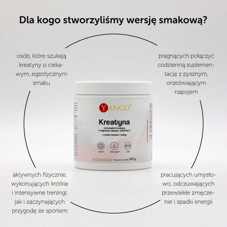 Yango Kreatyna monohydrat 300 g smak mango - marakuja