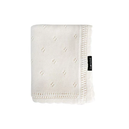 Lullalove, Kocyk ażurowy daisy - kokos