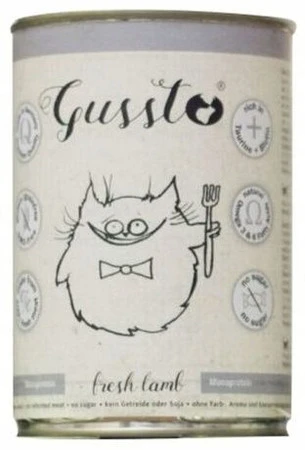 Gussto Fresh lamb jagnięcina - Monobiałkowa mokra karma dla kota -  400g