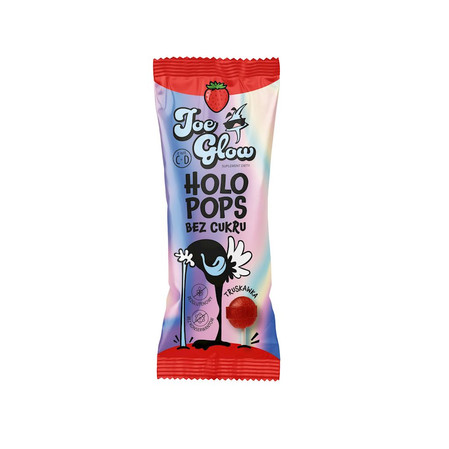 Lizak Kulka HOLO POPS z Witaminą D Bez Cukry 8 g smak Truskawka