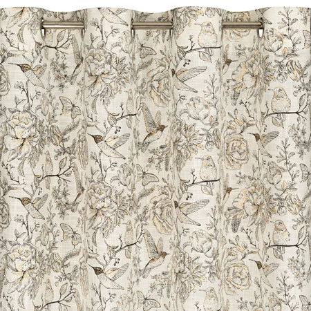 ZASŁONA GOTOWA LUCINA 140 X 250 CM SREBRNY