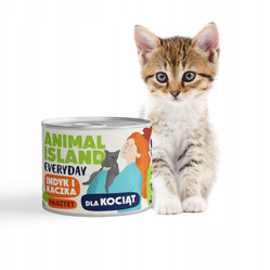 Animal Island Everyday indyk kaczka - Karma Mokra dla Kota - 185g