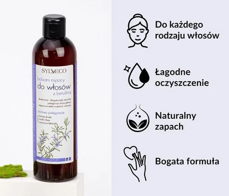 Sylveco − Balsam myjący do włosów z betuliną − 300 ml