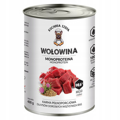 Kuchnia Szefa Wołowina - karma mokra dla psa - 400g
