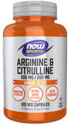 Now Foods - Arginina i Cytrulina (120 kaps.)