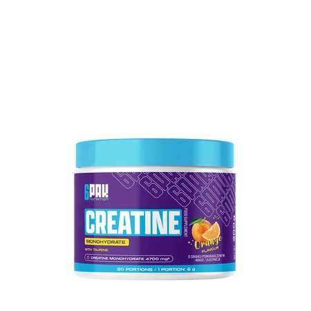 6PAK CREATINE MONOHYDRATE Monohydrat 300g smak pomarańcza