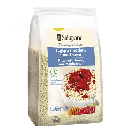 Soligrano Jagły w polewie z miodem i malinami 130g