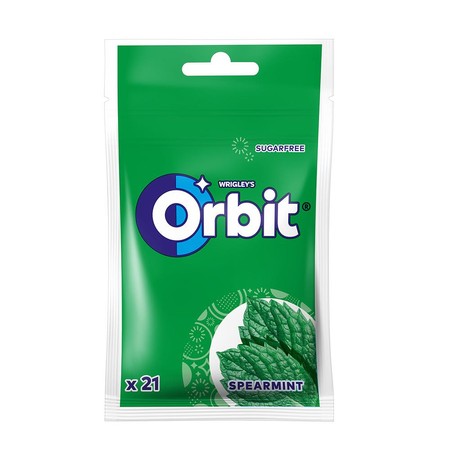 Guma do żucia Orbit Sugarfree Spearmint torebka 21 drażetek