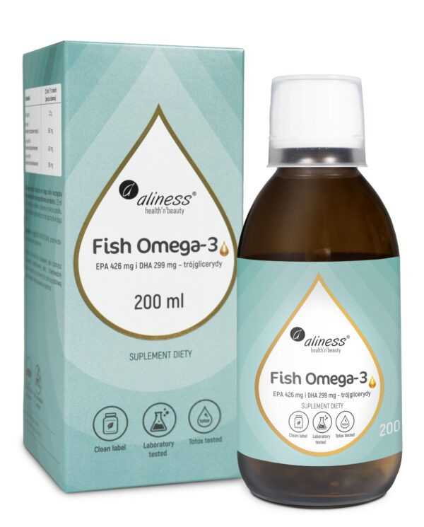 Aliness Fish Omega 3 Trójglicerydy 18/12, 200ml - Nabea.pl
