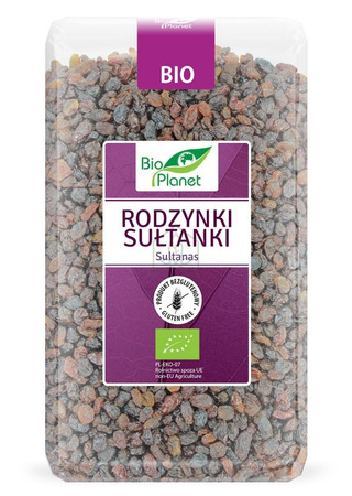 Bio Planet − Rodzynki sułtanki bezglutenowe BIO − 1 kg