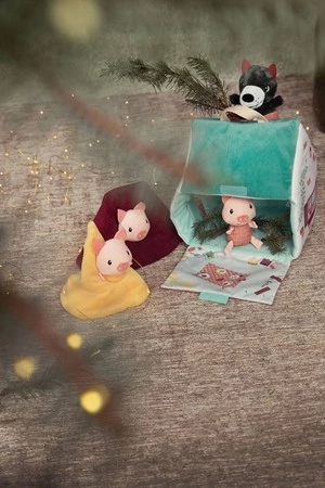 LILLIPUTIENS Zestaw 3 domków dla świnek i wilka 18 m+