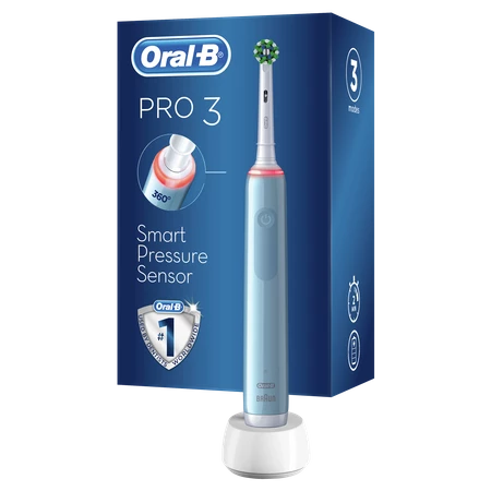 ORAL-B BRAUN SZCZOTECZKA ELEKTRYCZNA PRO3 3000 BLUE D505.515.3 (1x rączka, 1x koń.CA, ładowarka)