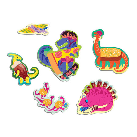 Mudpuppy Puzzle sensoryczne z elementami zapachowymi Pizzasaurus 60 elementów 4+
