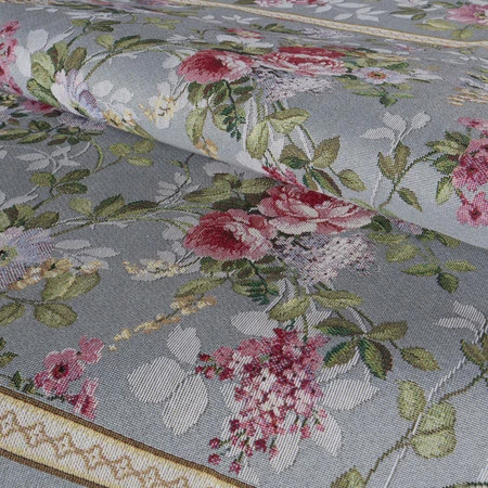 Obrus gobelinowy szerokość: 40 cm, długość: 100 cm, kolor: popielaty