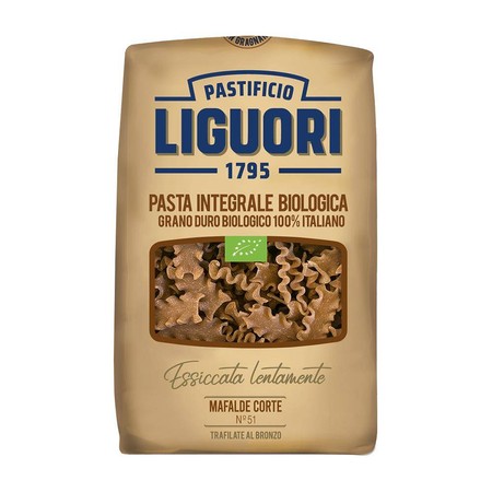Zestaw 2x Makaron Liguori Integrale Mafalde Corte pełnoziarni BIO 500G