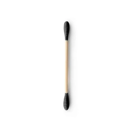 Humble brush, Ekologiczne patyczki do uszu bambus i naturalna bawełna, BLACK, czarne, 100szt