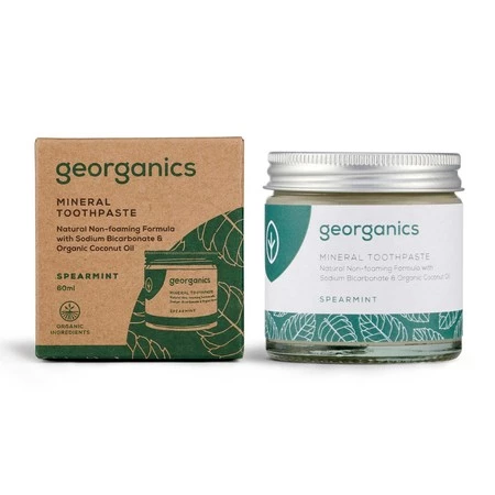 Georganics, Mineralna pasta do zębów w słoiku Spearmint, 60ml