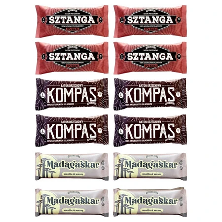 Zestaw mix smaków Zmiany Zmiany: 4x Baton Proteinowy Z Orzeszkami Ziemnymi 