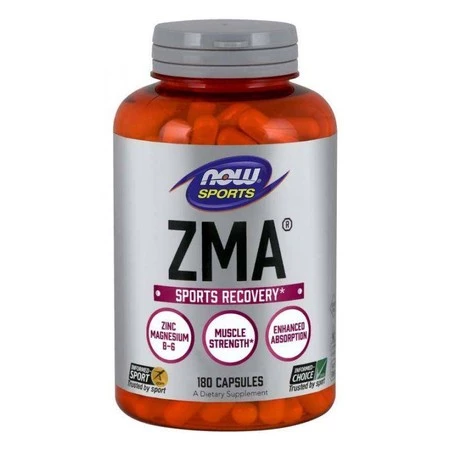Now Foods ZMA - Cynk, Magnez i Witamina B6 - 180 kaps.