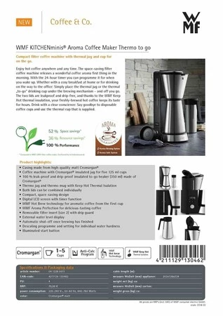 WMF EL - Ekspres do kawy plus kubek term,srebrny