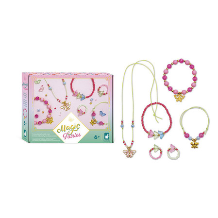 Janod Zestaw kreatywny do tworzenia biżuterii z motylami Wróżki Magic Fairies 6+