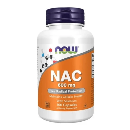 NowFoods NAC - N-Acetyl L-Cysteina 600 mg - 100 kaps.
