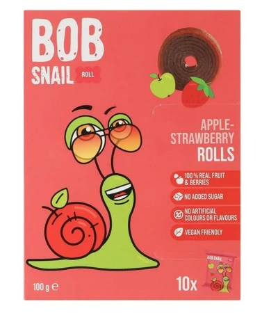 Bob Snail Przekąska jabłko - truskawka 100g
