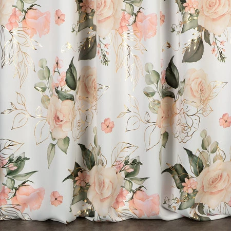 ZASŁONA GOTOWA ROSE NA TAŚMIE 135 X 270 CM BIAŁY
