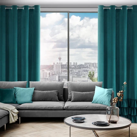 ZASŁONA GOTOWA MEGI 140 X 250 CM CIEMNOTURKUSOWY