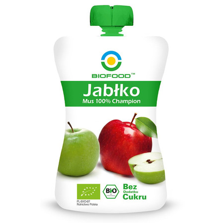 Mus Jabłkowy 100 % Champion Bez Dodatku Cukrów Bezglutenowy BIO 200 g