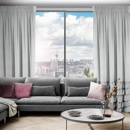 ZASŁONA GOTOWA DANI NA TAŚMIE 140 X 270 CM SREBRNY