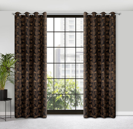 ZASŁONA GOTOWA MARIGOLD 140 X 250 CM CZARNY