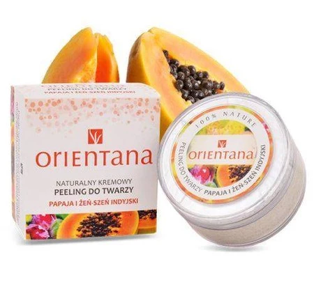Orientana, Naturalny kremowy peeling do twarzy, papaja i żeń-szeń Indyjski, 50 g 