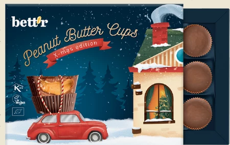 BETT'R ŚWIĄTECZNY BOX: PRALINY Z KREMEM ORZECHOWYM BIO (12 x 13 g) 156 g