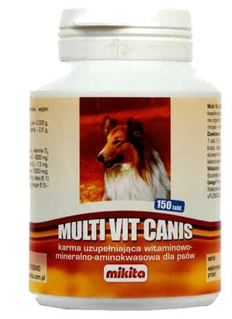 MIKITA MULTI VIT CANIS Witaminy dla psów 150tabl.