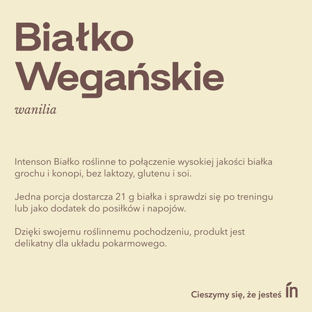 Intenson Białko Wegańskie o smaku waniliowym 300g