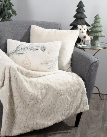 KOC ŚWIĄTECZNY BLINK 150 X 200 CM KREMOWY