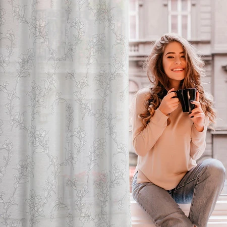 ZASŁONA GOTOWA FIORE 140 X 250 CM BIAŁY