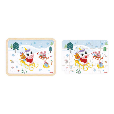 Janod Puzzle drewniane 24 el. Góry 3+