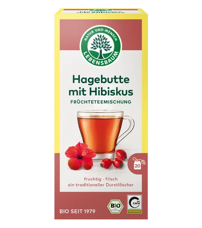 HERBATKA DZIKA RÓŻA Z HIBISKUSEM BIO (20 x 2,5 g) 50 g - LEBENSBAUM