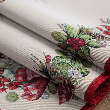 Bieżnik świąteczny gobelinowy 40x100 cm – Girlanda