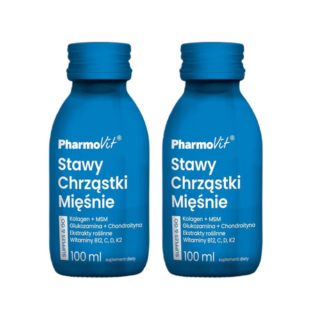 Zestaw: 2x Pharmovit SHOT STAWY CHRZĄSTKI MIĘŚNIE BEZGLUTENOWY 100 ml