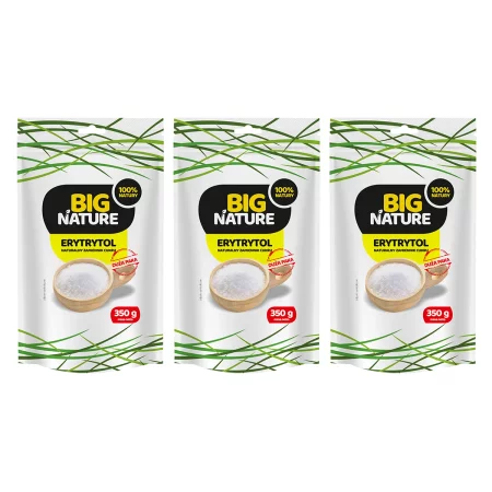 Zestaw 3x Big Nature Erytrytol zamiennik cukru 350g