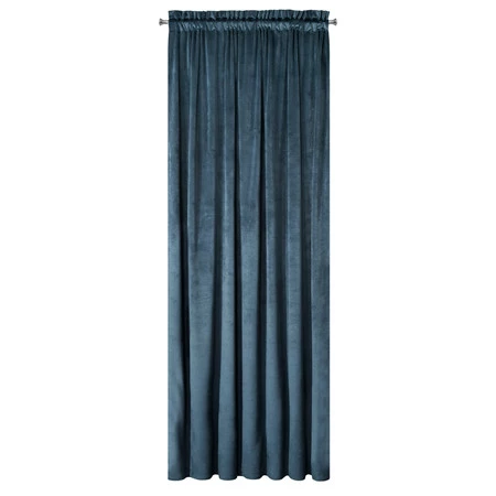 ZASŁONA GOTOWA PIERRE NA TAŚMIE 140 X 300 CM GRANATOWY