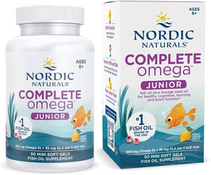 Nordic Naturals Complete Omega Junior 283 mg Omega 3 i 35 mg GLA 90 żelek smak cytryna