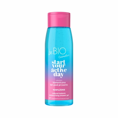 beBIO Start Your Active Day Naturalny Izotoniczny żel pod prysznic Nawilżenie 400ml