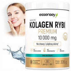 Essensey Kolagen Rybi Premium 10 000 mg wsparcie dla stawów, kości i pięknej skóry 306 g smak naturalny