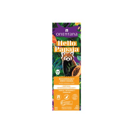 Orientana Hello Papaya Rozjaśniający krem-maska Witamina C Skwalan 40ml