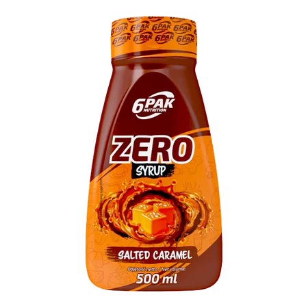 6PAK Syrop ZERO cukru 500 ml smak słony karmel