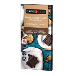 Pure & Good Czekolada gorzka z kokosem bez dodatku cukru 75g